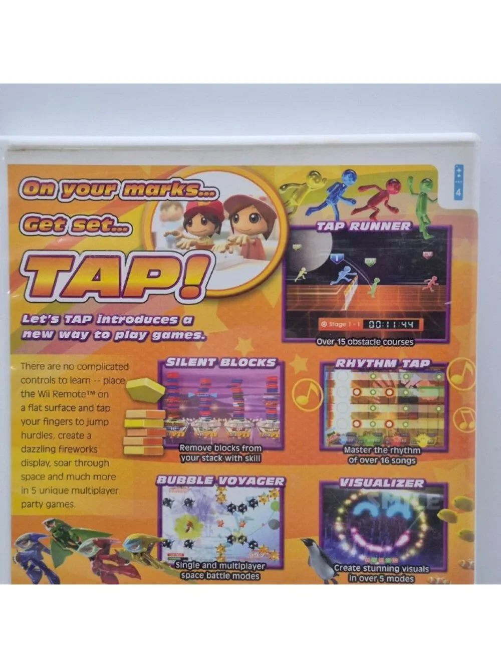 Let's Tap Wii Best Buy Limited Edition SEGA 2009 w/Manual (Missing Tapping Pad)